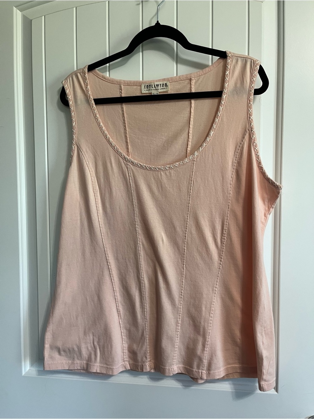 Idyllwind By Miranda Lambert Cotton Tank Top In Blush Pink Peach Sz XXL NWT $39